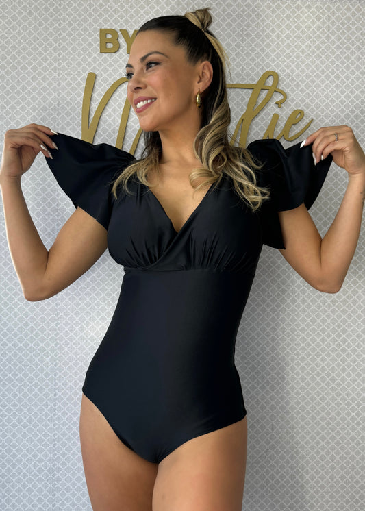 MONOKINI MODELADOR CRUZADO VOLADOS (COLORES LISOS)