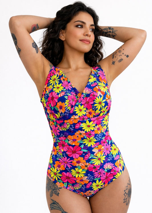 MONOKINI MODELADOR CRUZADO  MULTIFLORAL