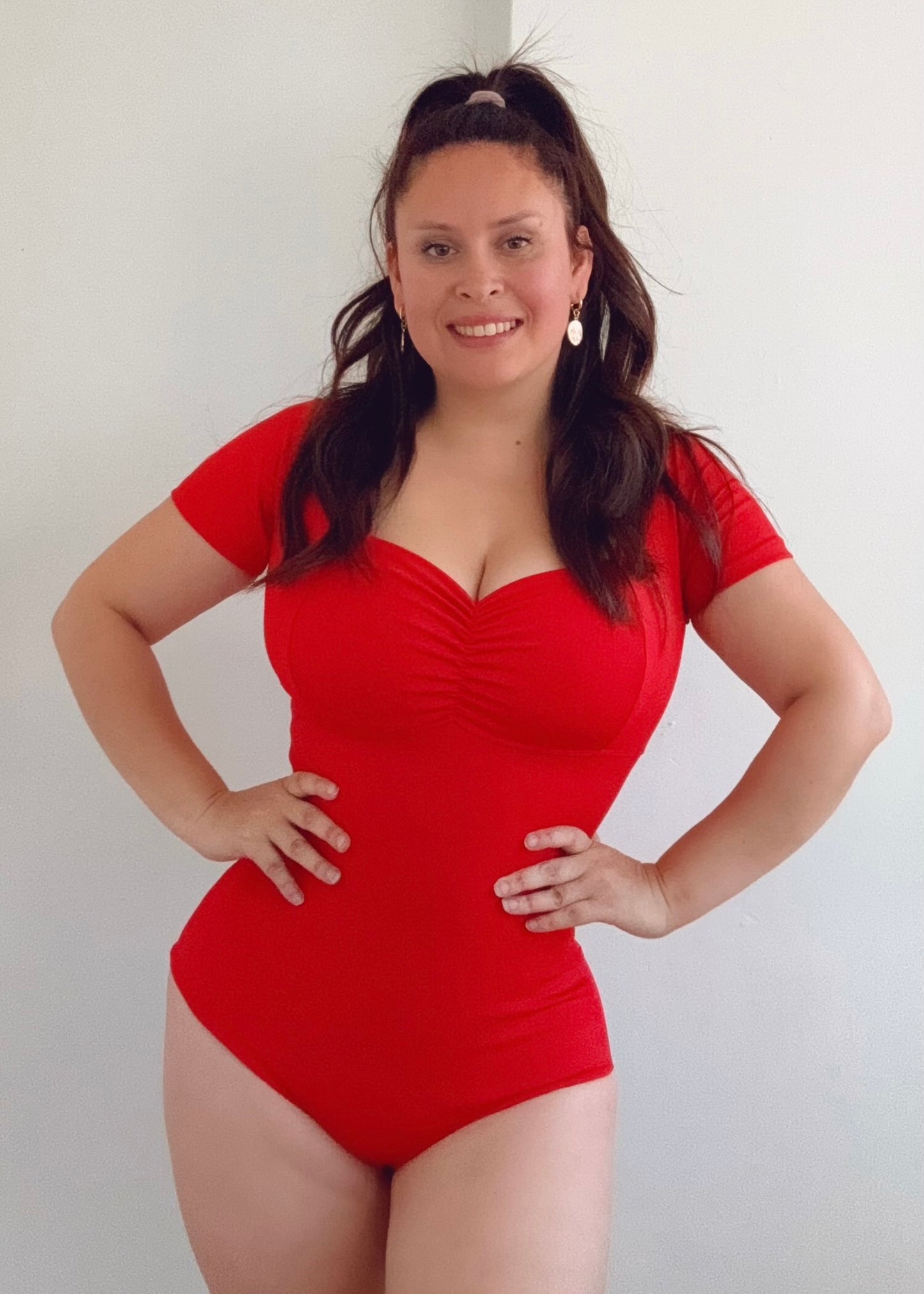 BODY MODELADOR ESCOTE CORAZÓN MANGA CORTA